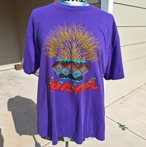 Vintage single stitch 90s southwestern print t-shirt XL